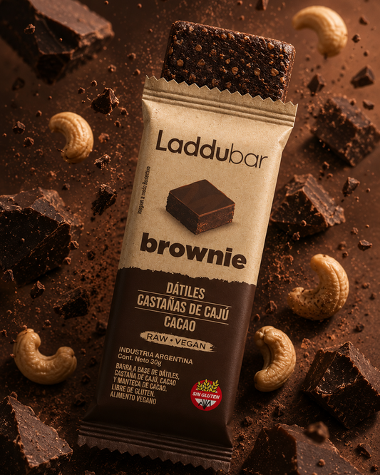 Barrita de Brownie Laddubar - Sin Azúcar Agregada (Pack x12)