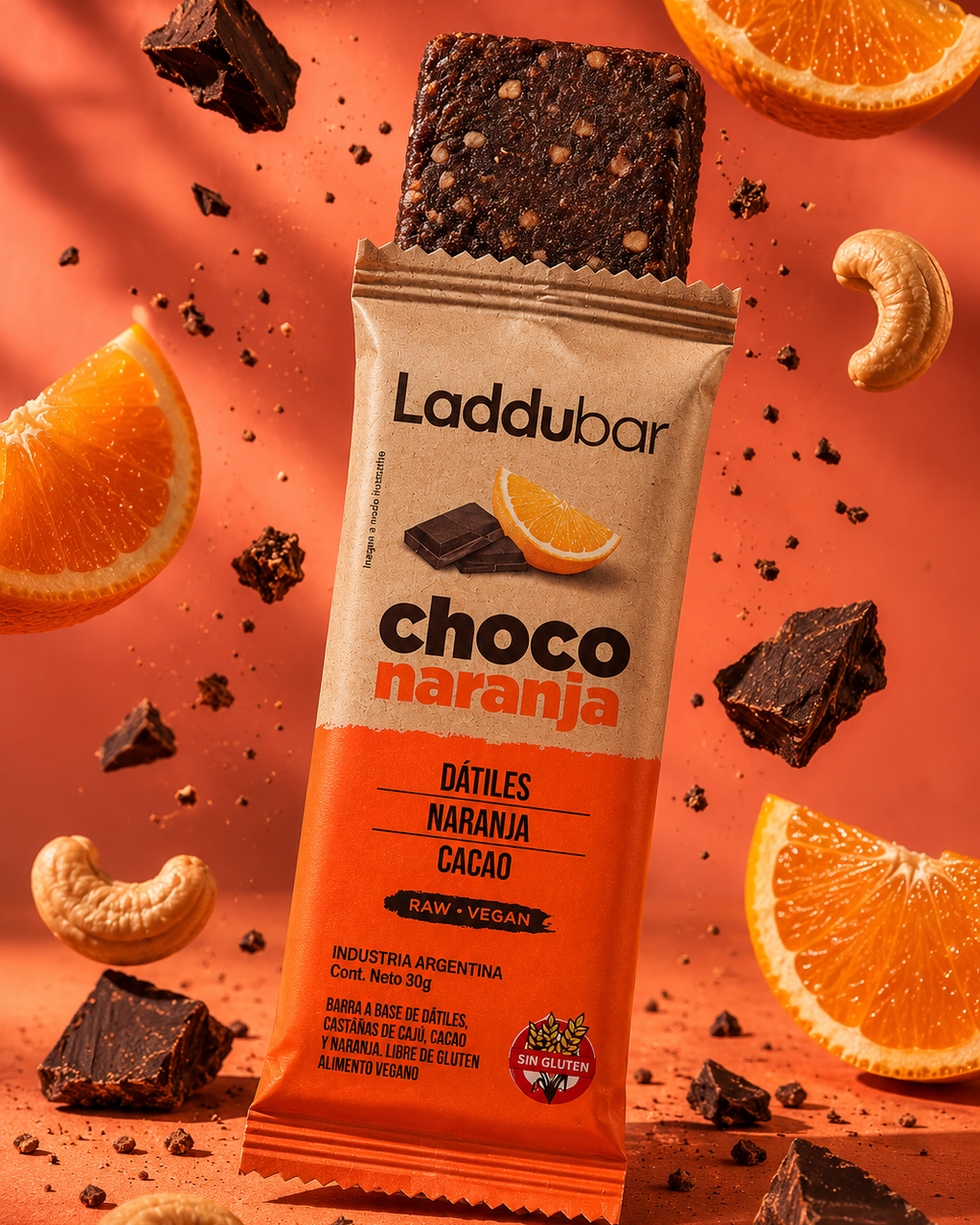 Barrita de Choco Naranja - Sin Azúcar Agregada (Pack x12)
