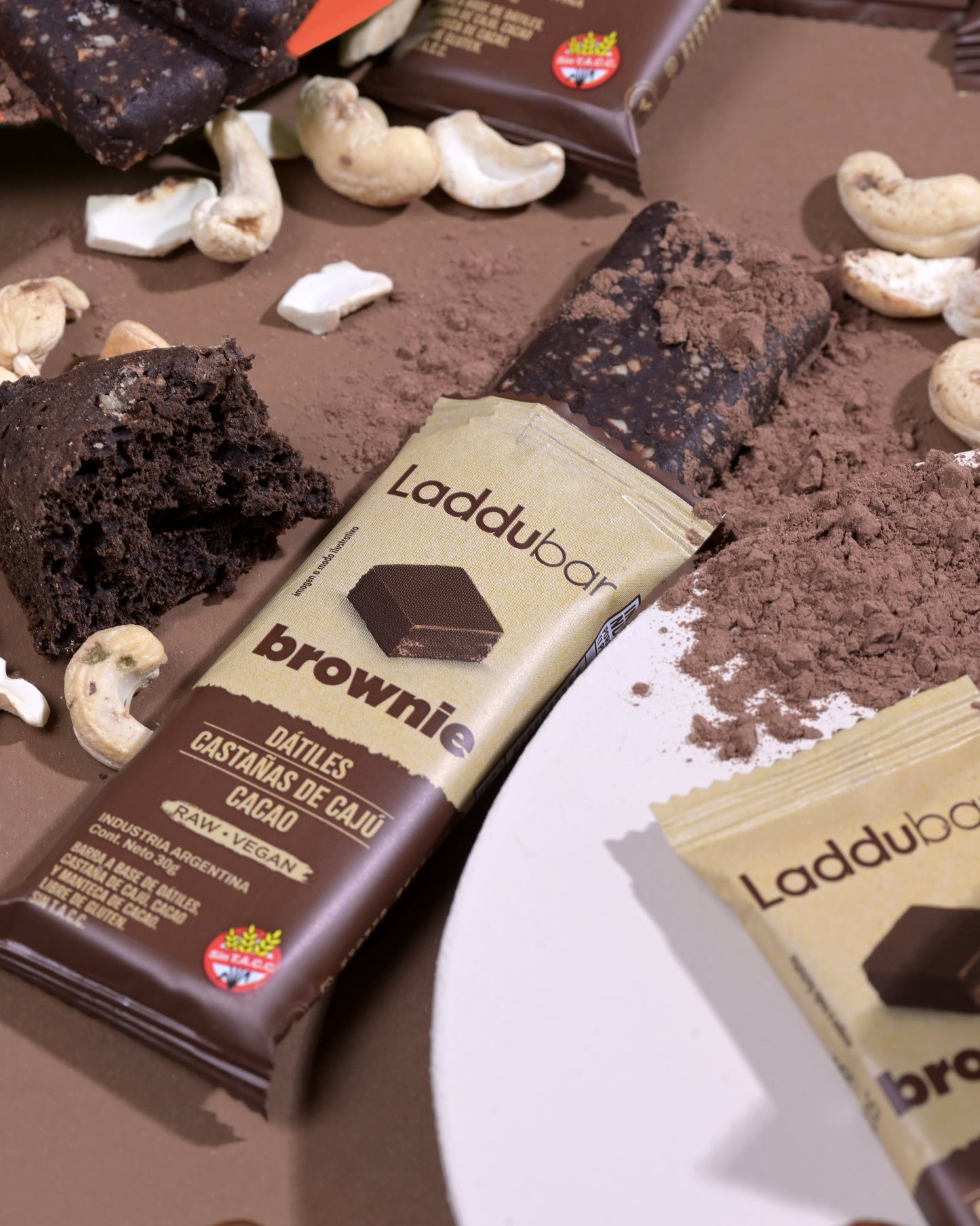 Barrita de Brownie Laddubar - Sin Azúcar Agregada (Pack x12)